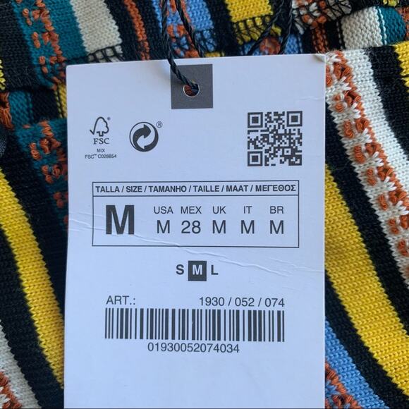 Zara NWT Striped Jacquard Bralette Top Size Medium - Picture 10 of 10